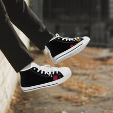 Load image into Gallery viewer, Classic High-Top Canvas Shoes - White/Black
